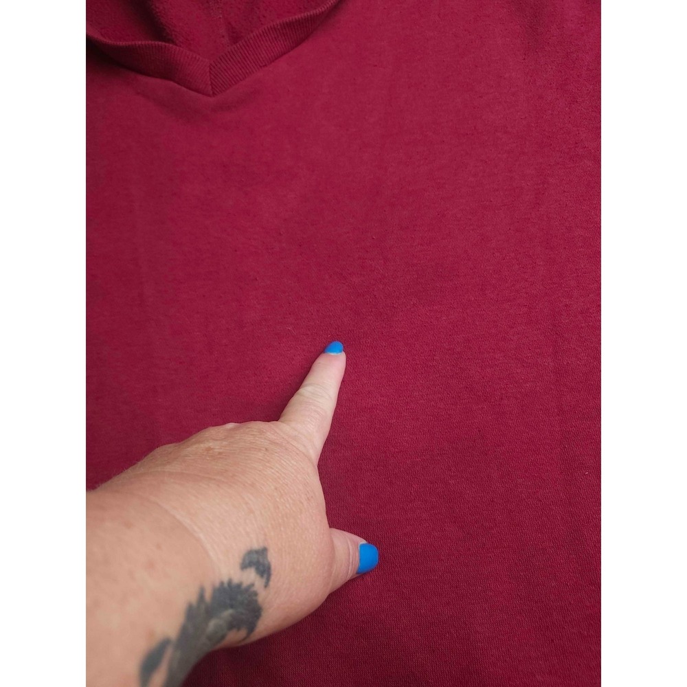 Zenana Outfitters Sweatshirt Womens 2X Maroon V-Neck Long Sleeve Knit Pullover - Picture 5 of 8